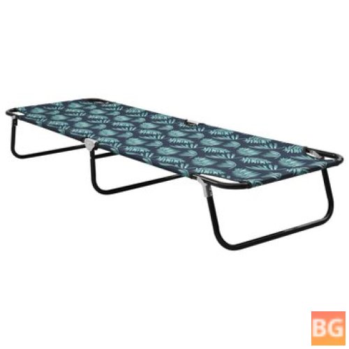 Sun Lounger - Steel Leaf Pattern