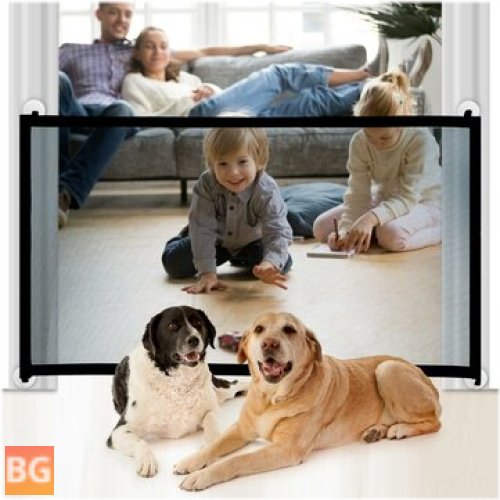 75*50cm Mesh Gate for Dogs - Ingenious Dog Fence for Indoor Outdoor Home Safe Children Gate Office Enclosure for Babies