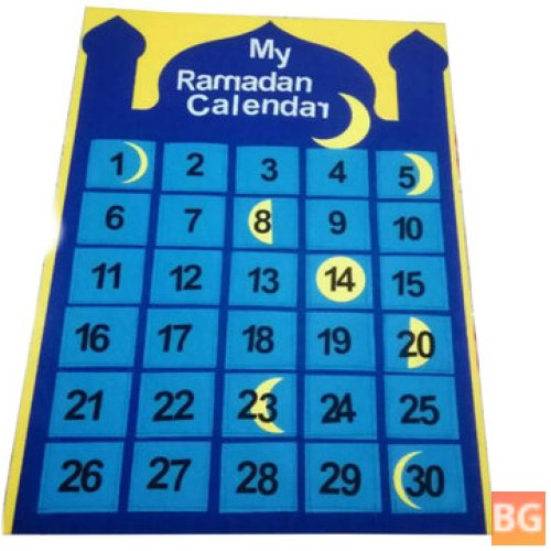 Ramadan Felt Advent Calendar Home Office Decor for Kids Gifts