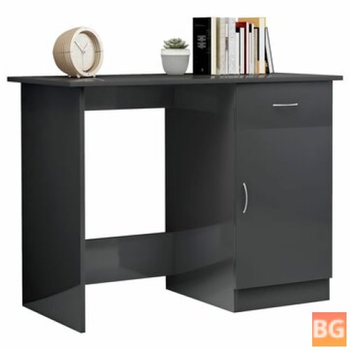 Desk - High Gloss Gray 39.4