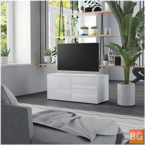 TV Cabinet - High Gloss White