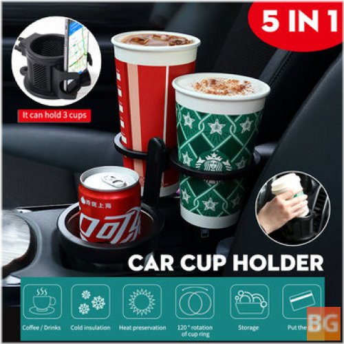 Split Design Car Water Cup Holder with Mobile Phone Holder