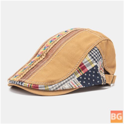 Woven Straw Rope Decoration - Casual All-Match Beret Flat Cap Ivy Cap