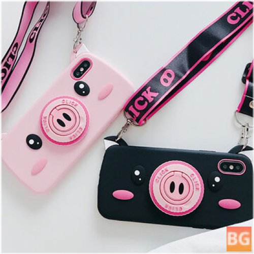 Sofia the Pig Stand for iPhone 6 / 6S / 6 Plus / 6S Plus / 7 / 8 / 7 Plus / 8 Plus - Cute Cartoon Pattern