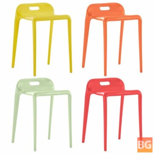 4-Pcs Multicolor Stools - Rugged and Easy to Store