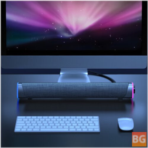 3D Surround Sound Bar - bluetooth 5.0 Speaker - Wired Computer Speakers - Stereo Subwoofer Sound Bar for Laptop PC TV Auxiliary 3.5mm