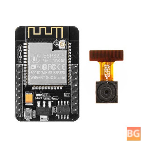 ESP32-CAM Board with WiFi, Bluetooth, and OV2640 Camera Module - 2 Pack