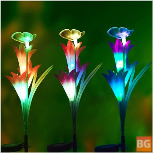 Waterproof Solar LED Lily Flower Garden Lamp