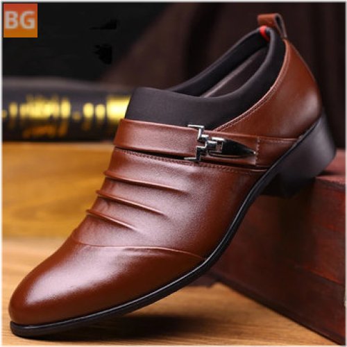 Leather Oxfords for Men - Pure Color