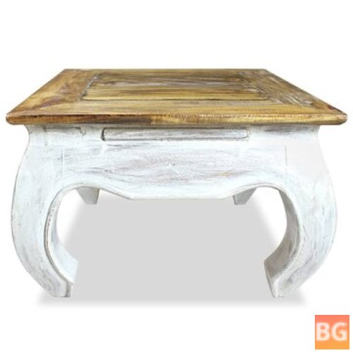 Reclaimed Wood Side Table - 19.7"x19.7"x13