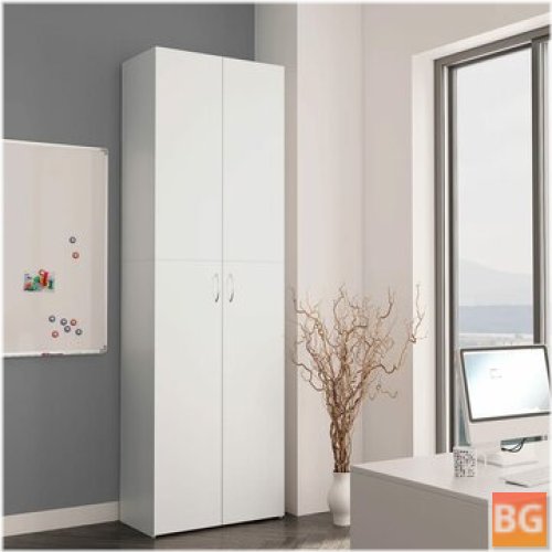 White Office Cabinet (23.6"x12.6"x74.8")