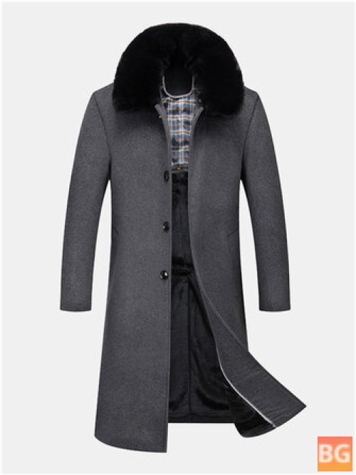 Thin Business Mid-Length Woolen Overcoat