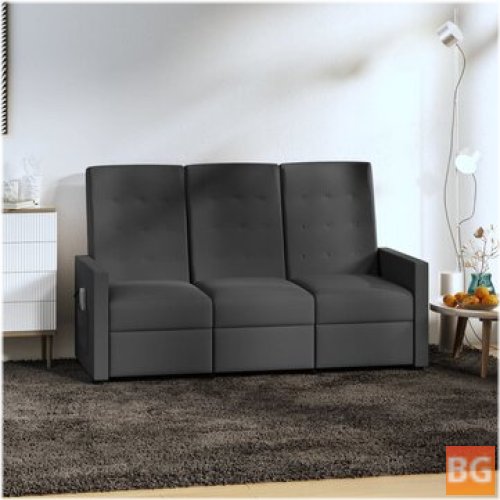 3-Seater Adjustable Fabric Massage Chair (Dark Gray)