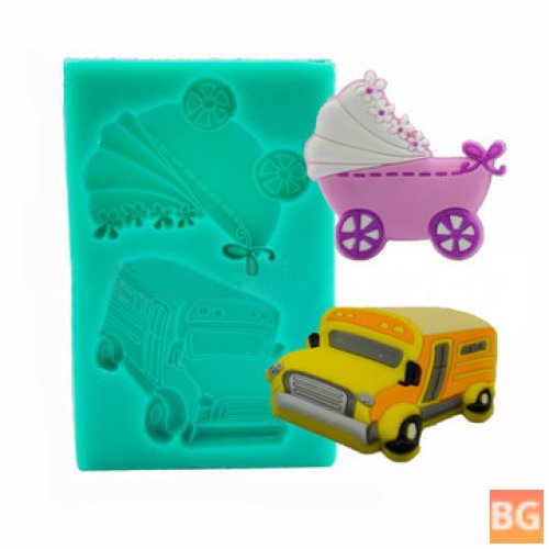 Wedding Cake Mould - Baby Carriage Trolley