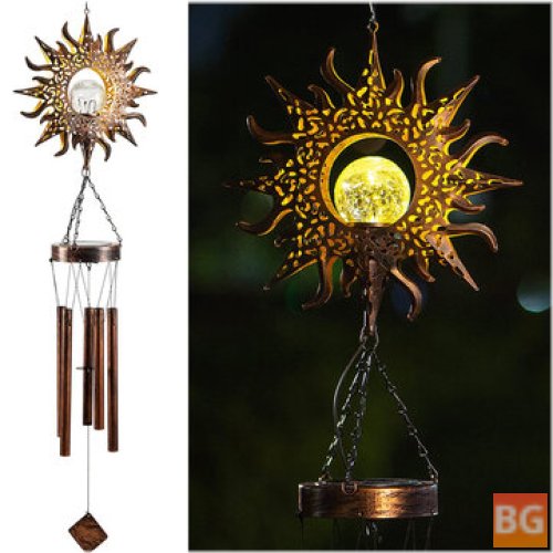 Solar Moon Projection Wind Chimes