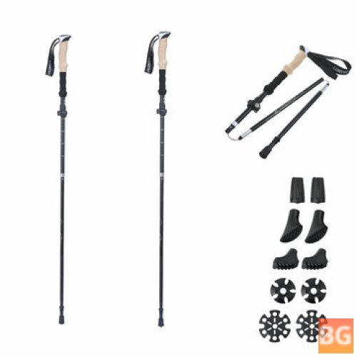 Outdoor Trekking Pole with Adjustable Folding Poles and Climbing Stick