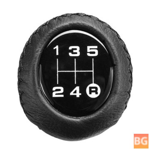 5-Speed Leather Shift Knob for Cars