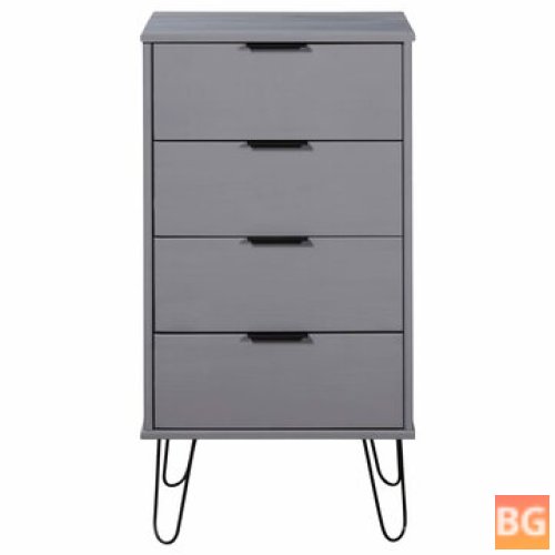 Gray Drawer Cabinet with a Wood Grain Pattern