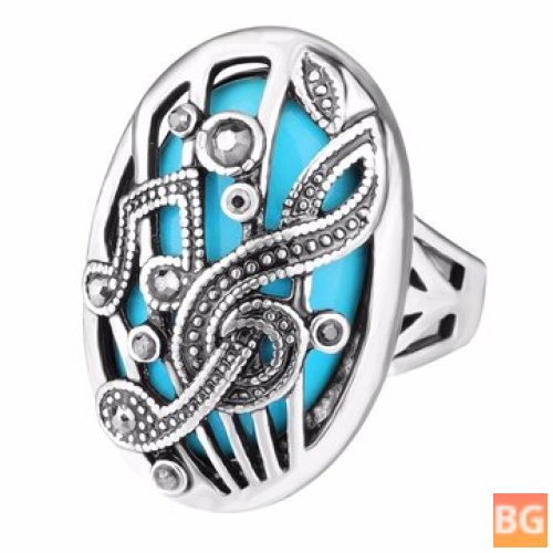 Ethnic Hollow Carve Rings - Oval Geometric Rings