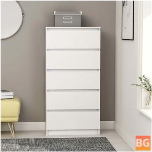 White Drawer Sideboard with 23.6