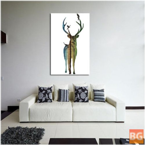 Hand-Painted Deer Wall Art for Home Decor