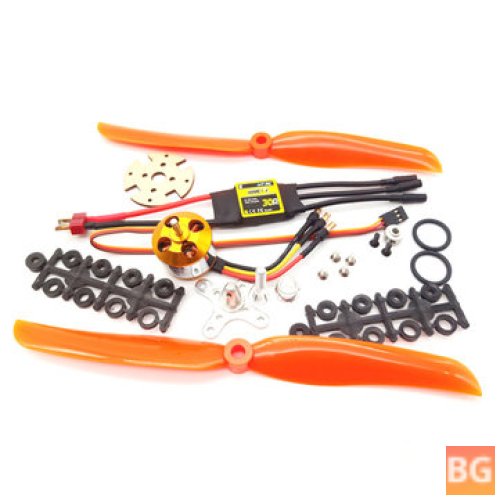 XXD A2212 2212 930KV KV930/1000KV KV1000 Brushless Motor+30A ESC+1060 Prop Blade+RC Power System Combo for RC Drone Airplane Support 2s-4s