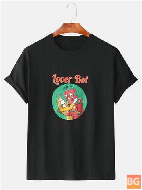 Short Sleeve T-Shirts with Men's Fashion Character Printed on them
