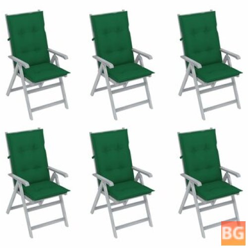 6-Piece Garden Reclining Chairs with Cushions