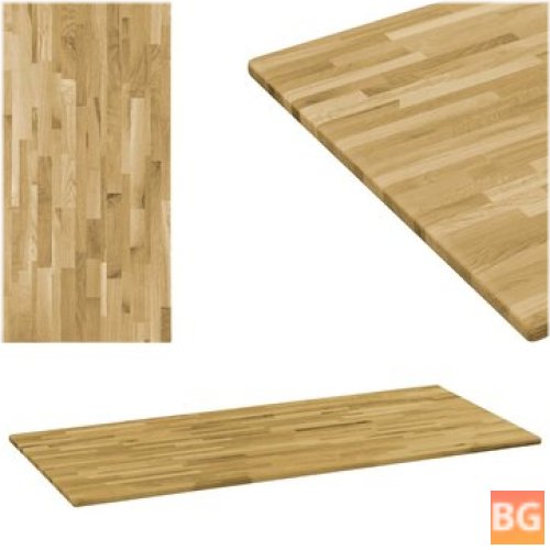 Oak Wood Desk Top With A Rectangular Shape