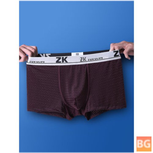 Honeycomb Mesh U-shaped Pouch Boxers - Casual Breathable Antibacterial