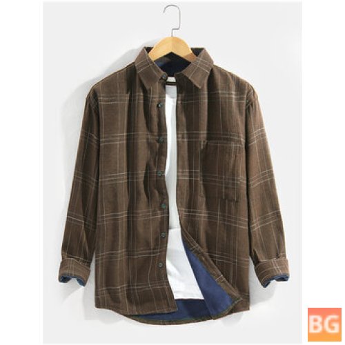 Casual Cotton Turn Down Collar Leisure Jacket