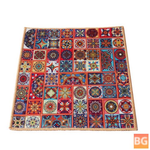 Ethnic Style Floor Mat - Geometric Non-slip Carpet