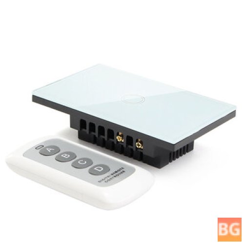 1 way 1 gang touch LED light switch controller with remote control