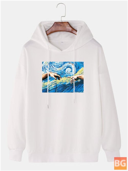 Casual Cotton Graphic Hoodie for Men
