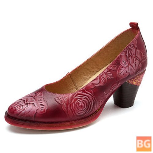 Soft Pumps for Flowers - Genuine Leather