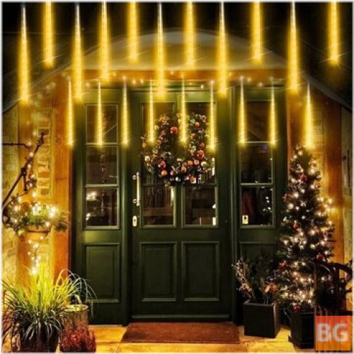 Waterproof LED Meteor Shower String Lights for Outdoor Christmas Decor