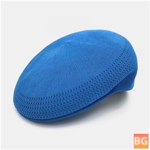 Knitted Berets - Mesh Solid Color - Casual Flat Caps