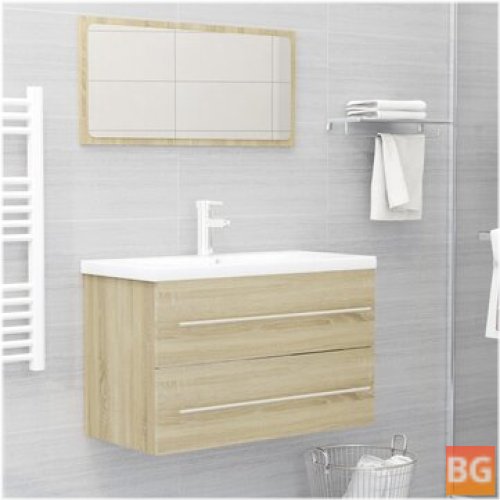 Sonoma Oak Bathroom Furniture Set