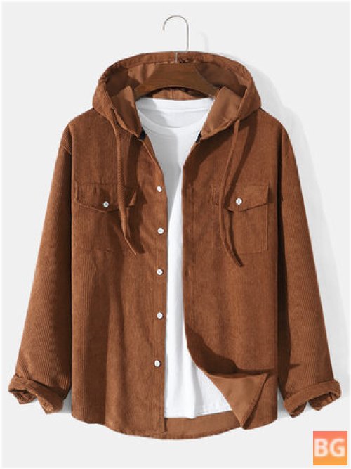 Mens Double-Sided Hooded Shirts