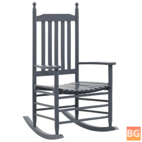 Gray Poplar Wood rocking chair