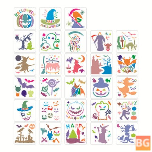 Halloween Painting Set - 28 Templates for Adults and Kids