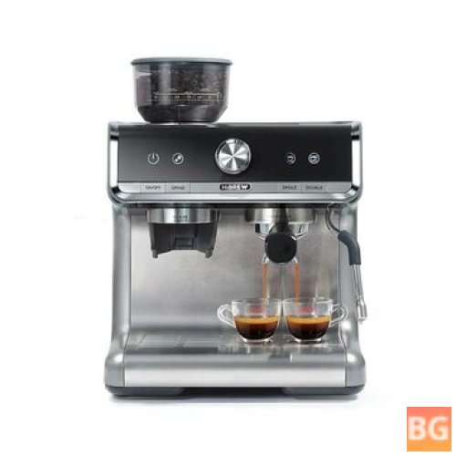 HiBREW Espresso Machine - Semi-Auto, 19-Bar Pressure, Burr Grinder, 30 Grinding Levels, Intelligent Temp Control