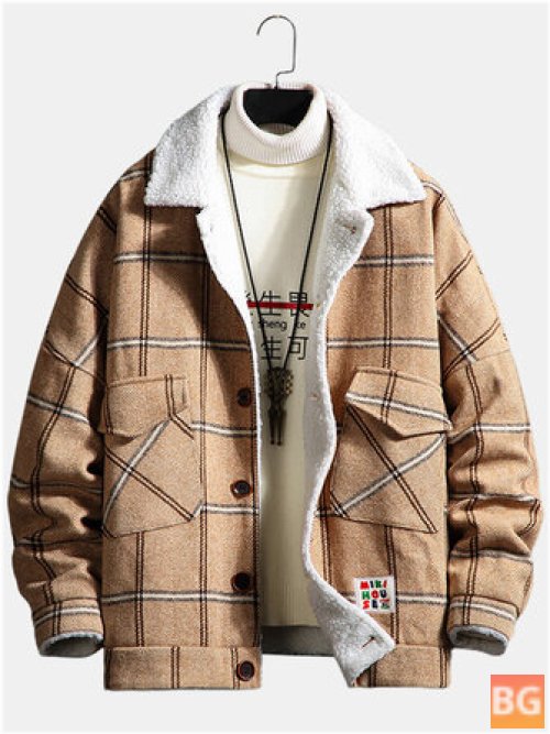 Sherpa Lined Warm Double Pocket Jacket for Men
