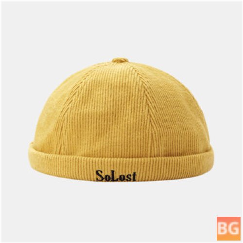 Solid color letter embroidery on hat - landlord, hip hop, melon, and hat