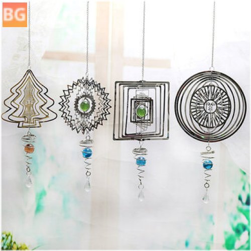 Metal Hanging Crafts with a Rotating Wind Chime
