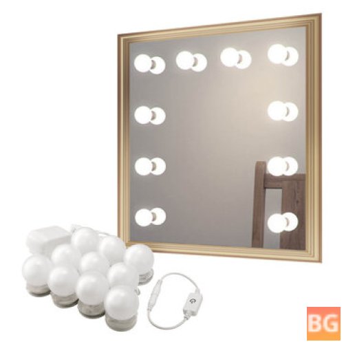 Kingso Vanity Light Bulbs - 3 Light Modes with 12V Adapter for Bathroom Bedroom