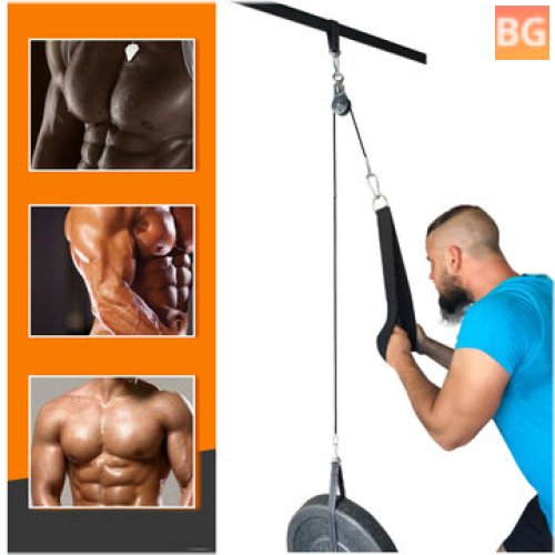 1.4M Fitness Cable Machine with Resistance Band for Triceps, Biceps, Shoulders, and Chest