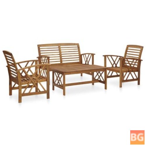Garden Lounge Set - Solid Acacia Wood