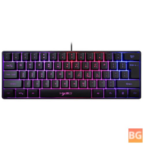 Gaming Keyboard with 61 Keys, RGB Backlight, and Multiple Shortcut Key Combinations
