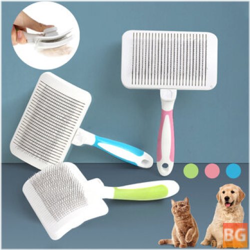 Self-Cleaning Stainless Steel Pet Hair Comb